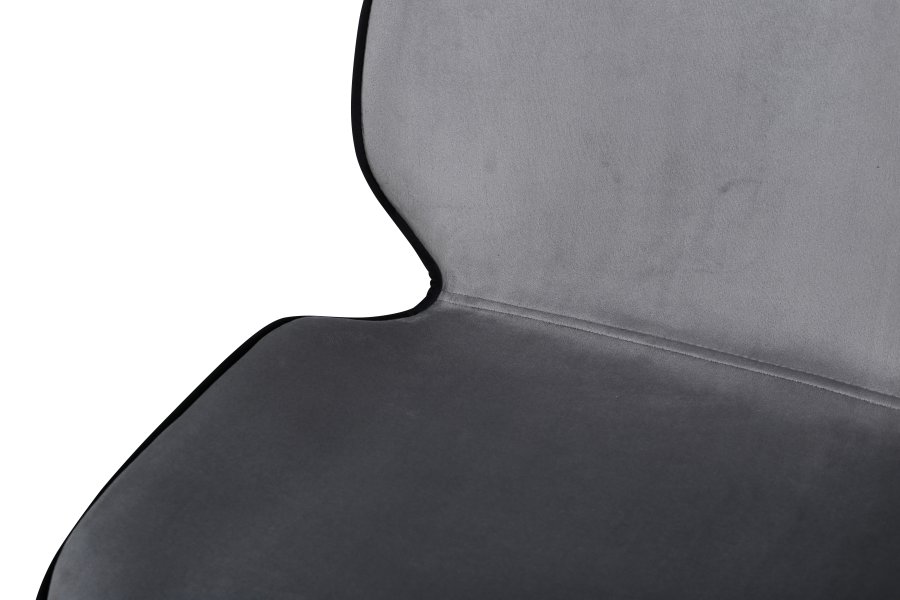 VENTURE DESIGN Emma spisebordsstol - gr fljl/polyesterlinned og sort stl