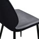 VENTURE DESIGN Emma spisebordsstol - gr fljl/polyesterlinned og sort stl