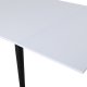 VENTURE DESIGN Jimmy spisebord, m. udtrk - hvid HPL og sort stl (195x90)