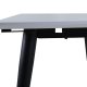 VENTURE DESIGN Jimmy spisebord, m. udtrk - hvid HPL og sort stl (195x90)