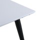 VENTURE DESIGN Jimmy spisebord, m. udtrk - hvid HPL og sort stl (195x90)