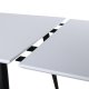 VENTURE DESIGN Jimmy spisebord, m. udtrk - hvid HPL og sort stl (195x90)