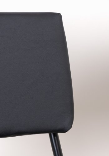 VENTURE DESIGN Kenth spisebordsstol - sort PU/polyester og sort stl