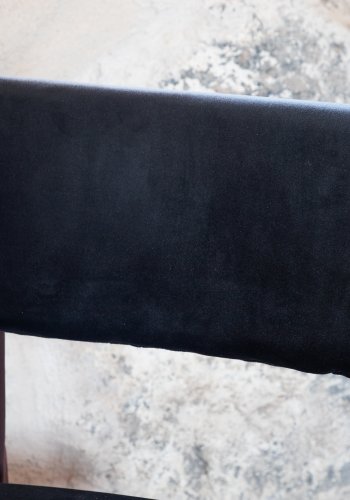 VENTURE DESIGN Kenth spisebordsstol - sort fljl/polyesterhr og sort stl