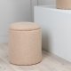 VENTURE DESIGN Limpen puf, m. opbevaring, cylinder - beige bamsestof polyester (32)