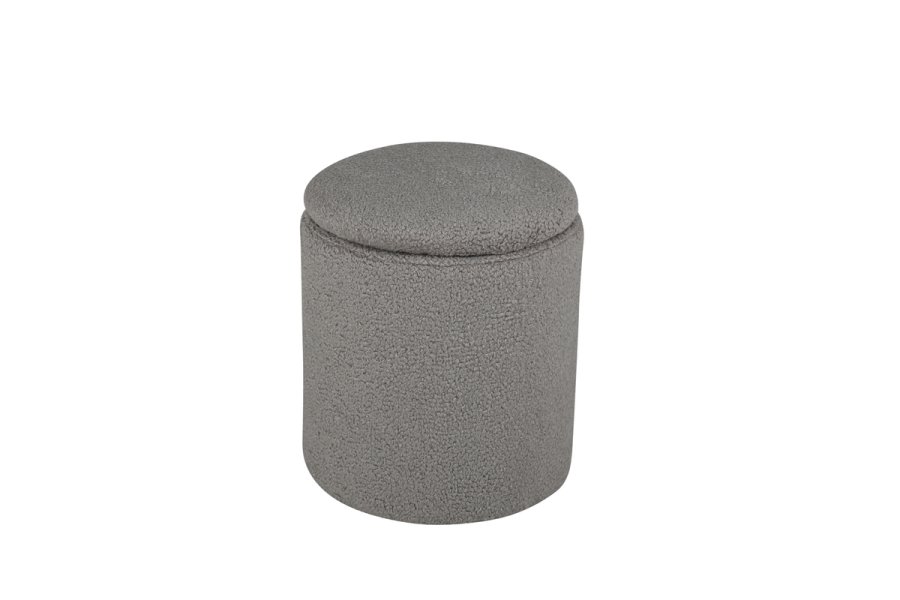 VENTURE DESIGN Limpen puf, m. opbevaring, cylinder - gr bamsestof polyester (32)