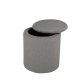 VENTURE DESIGN Limpen puf, m. opbevaring, cylinder - gr bamsestof polyester (32)
