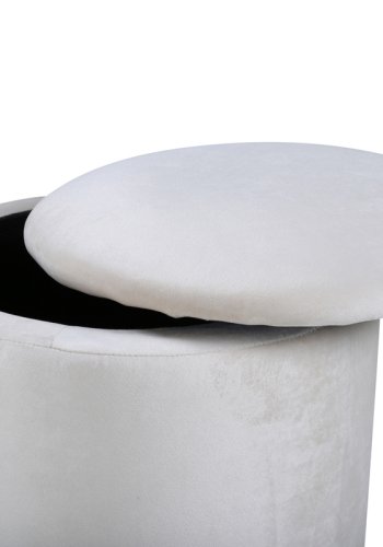 VENTURE DESIGN Limpen puf, m. opbevaring, cylinder - beige fljl (32)