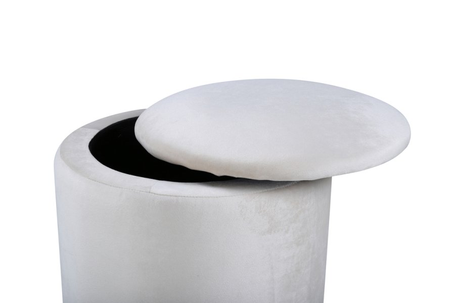 VENTURE DESIGN Limpen puf, m. opbevaring, cylinder - beige fljl (32)