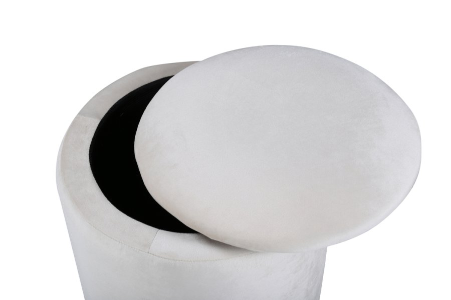 VENTURE DESIGN Limpen puf, m. opbevaring, cylinder - beige fljl (32)