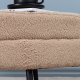 VENTURE DESIGN Otto puf, oval - beige bamsestof polyester og sort stl (100x40)