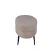 VENTURE DESIGN Otto puf, oval - beige bamsestof polyester og sort stl (100x40)
