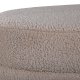 VENTURE DESIGN Otto puf, oval - beige bamsestof polyester og sort stl (100x40)