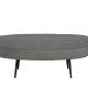 VENTURE DESIGN Otto puf, oval - gr bamsestof polyester og sort stl (100x40)