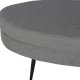 VENTURE DESIGN Otto puf, oval - gr bamsestof polyester og sort stl (100x40)