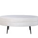 VENTURE DESIGN Otto puf, oval - beige fljl og sort stl (100x40)
