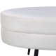 VENTURE DESIGN Otto puf, oval - beige fljl og sort stl (100x40)