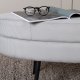 VENTURE DESIGN Otto puf, oval - gr fljl og sort stl (100x40)