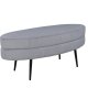 VENTURE DESIGN Otto puf, oval - gr fljl og sort stl (100x40)