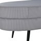 VENTURE DESIGN Otto puf, oval - gr fljl og sort stl (100x40)