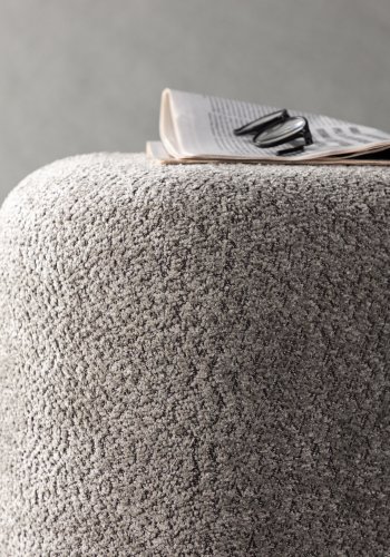 VENTURE DESIGN Peg puf, rund - gr bouclé (46)