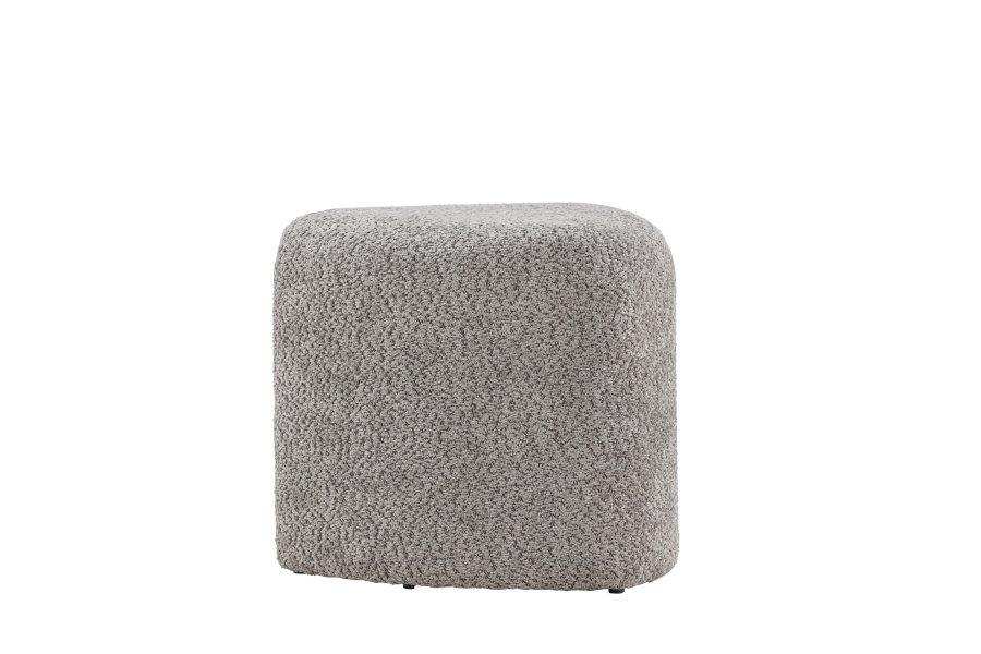 VENTURE DESIGN Peg puf, rund - gr bouclé (46)