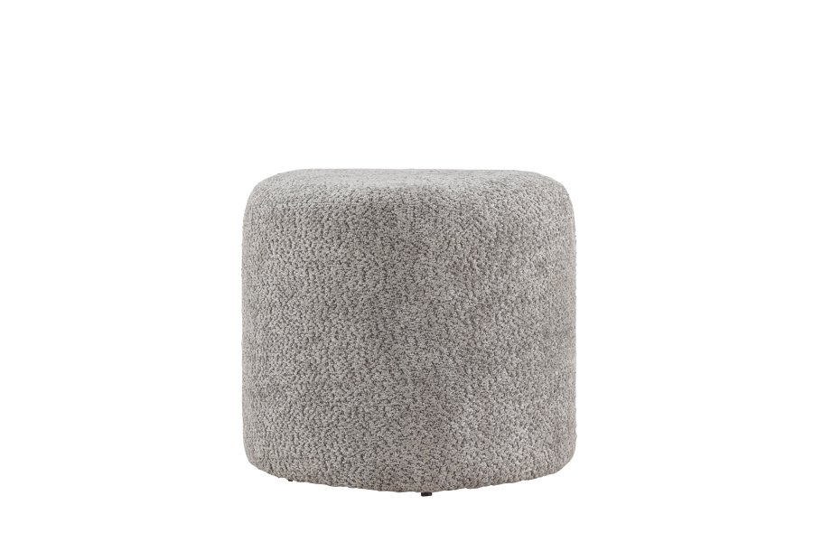 VENTURE DESIGN Peg puf, rund - gr bouclé (46)