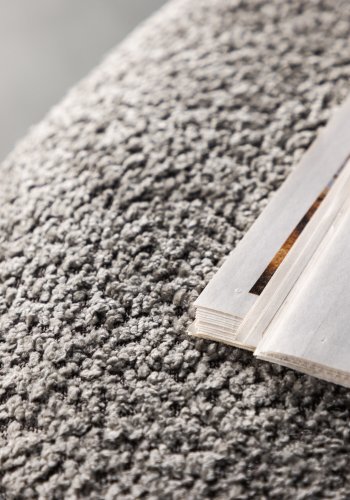 VENTURE DESIGN Peg puf, rund - gr bouclé (46)