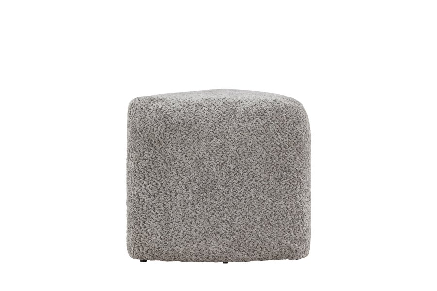 VENTURE DESIGN Peg puf, rund - gr bouclé (46)