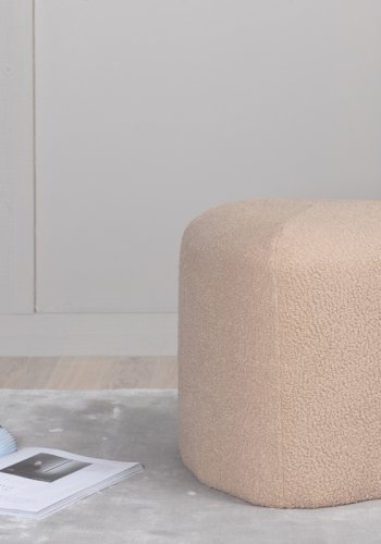 VENTURE DESIGN Peg puf, trekantet - beige bamsestof polyester