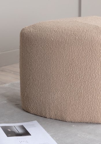 VENTURE DESIGN Peg puf, trekantet - beige bamsestof polyester
