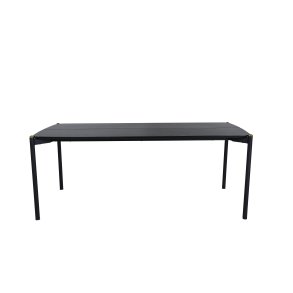 VENTURE DESIGN Pelle spisebord, rektangulr - sort finér og sort stl (190x90)