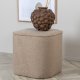 VENTURE DESIGN Piff puf, kvadratisk - beige bamsestof polyester (44x44)