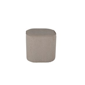 VENTURE DESIGN Piff puf, kvadratisk - beige bamsestof polyester (44x44)