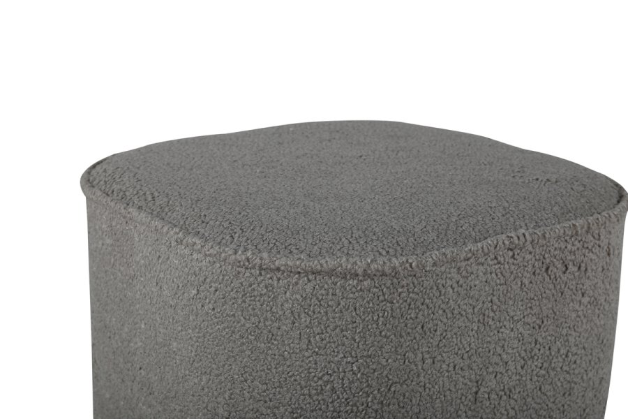 VENTURE DESIGN Piff puf, kvadratisk - gr bamsestof polyester (44x44)