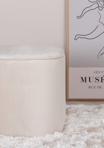 VENTURE DESIGN Piff puf, kvadratisk - beige fljl (44x44)