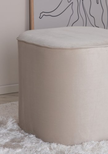 VENTURE DESIGN Piff puf, kvadratisk - beige fljl (44x44)