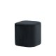 VENTURE DESIGN Piff puf, kvadratisk - sort fljl (44x44)