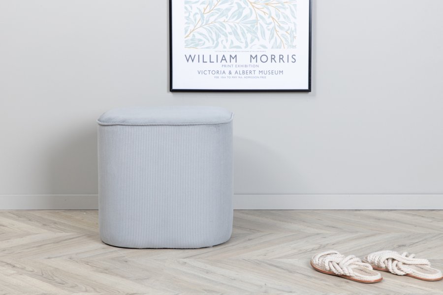 VENTURE DESIGN Piff puf, kvadratisk - gr fljl (44x44)