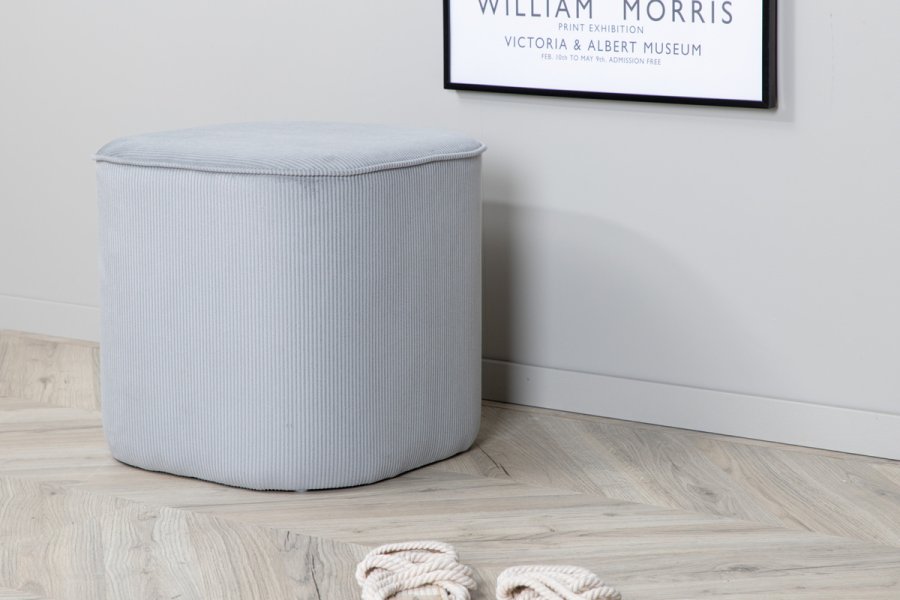 VENTURE DESIGN Piff puf, kvadratisk - gr fljl (44x44)