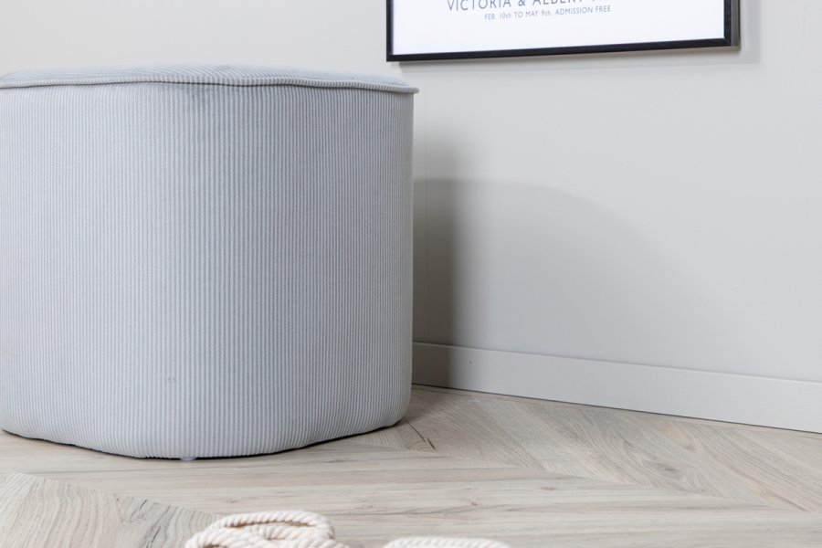 VENTURE DESIGN Piff puf, kvadratisk - gr fljl (44x44)