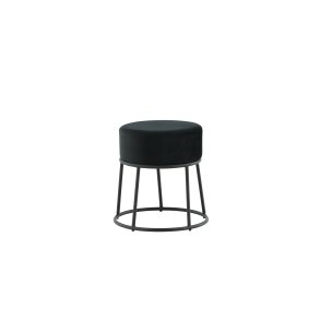 VENTURE DESIGN Pippi puf, rund - sort fljl og sort stl (45.5)