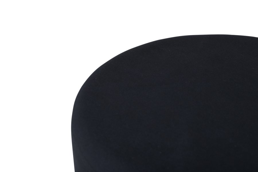 VENTURE DESIGN Pippi puf, rund - sort fljl og kobber stl (45.5)