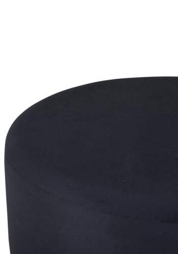 VENTURE DESIGN Pippi puf, rund - sort fljl og kobber stl (45.5)