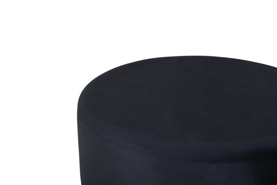 VENTURE DESIGN Pippi puf, rund - sort fljl og kobber stl (45.5)