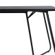 VENTURE DESIGN Pippi spisebord, rektangulr - sort finér og sort stl (190x90)