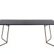 VENTURE DESIGN Pippi spisebord, rektangulr - sort finér og kobber stl (190x90)