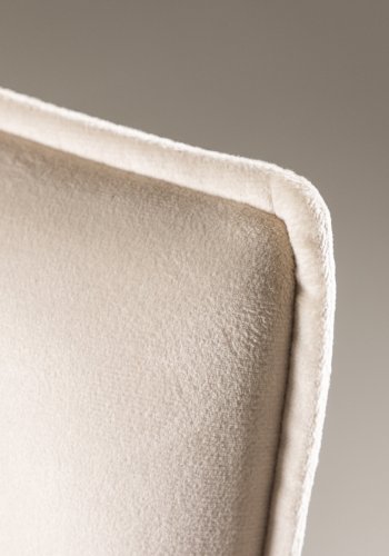 VENTURE DESIGN Petra spisebordsstol, m. armln - beige polyester fljl og sort stl