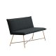 VENTURE DESIGN Pippi 2 pers. sofa - sort fljl og kobber stl