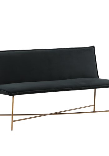 VENTURE DESIGN Pippi 2 pers. sofa - sort fljl og kobber stl